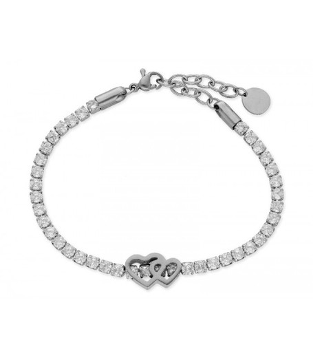 Pulsera Acero Mujer Liska RIM02 Circonitas Corazón