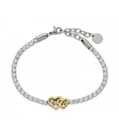 Pulsera Acero Mujer Liska RIM02-D Circonitas Corazón