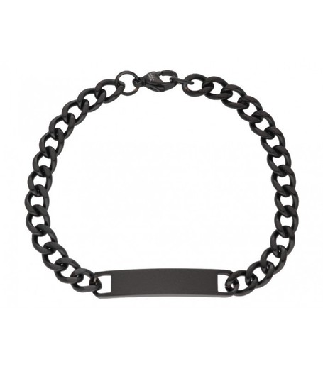 Pulsera Acero Negro Hombre 7mm Liska 847BR334-N Cadena