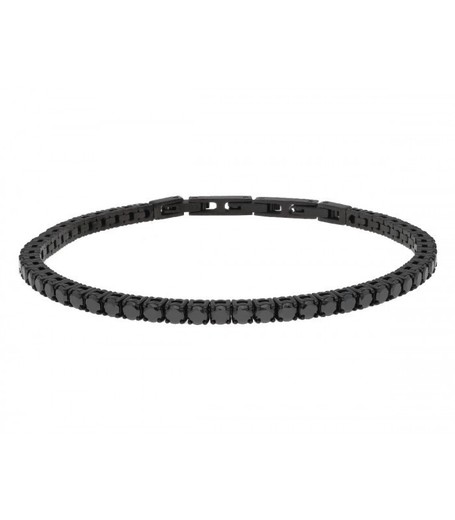 Pulsera Acero Negro Hombre Liska RB226BR-1NN Cadena Circonitas