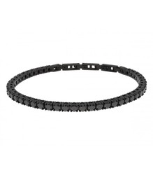 Pulsera Acero Negro Hombre Liska RB226BR-NN Circonitas