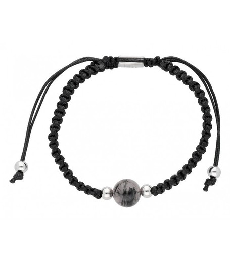 Pulsera Acero Negro Liska Mujer SHA132-BHQ Black Hair Quartz