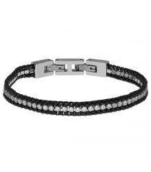 Pulsera Acero Negro Mujer Liska CH071BR-NB Cadena Circonitas