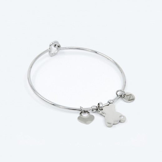 Pulsera Acero Rigida Sovrani AV0044 Colgante Oso