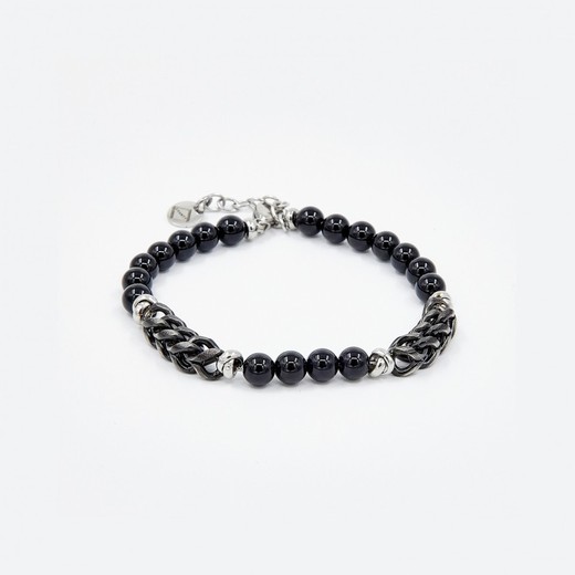 Pulsera Acero Sovrani AV0009 Cuentas Negras