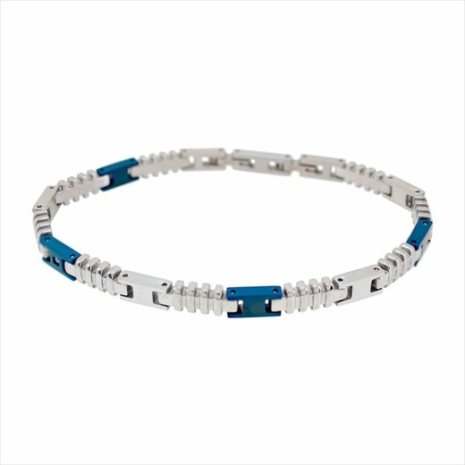 Pulsera Acero Sovrani AV0286 Bicolor Azul