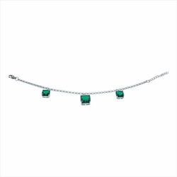 Pulsera Acero Sovrani AV0505 Piedras Verdes