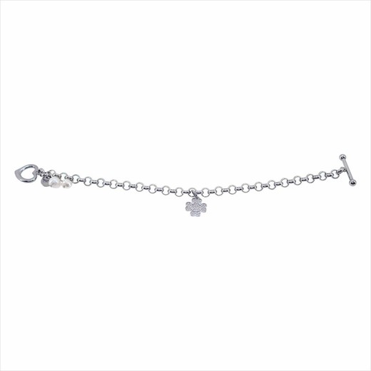 Pulsera Acero Sovrani AV0518 Trébol Strass