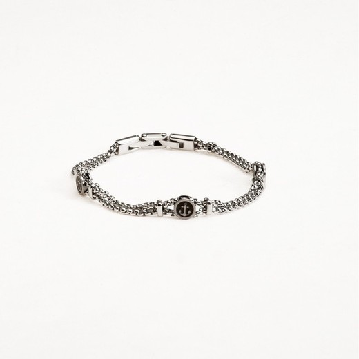 Pulsera Acero Sovrani BR3043 Anclas Cadenas