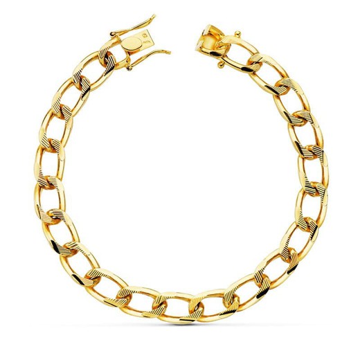 Solid 18k guld buet armbånd 22 cm 24000202