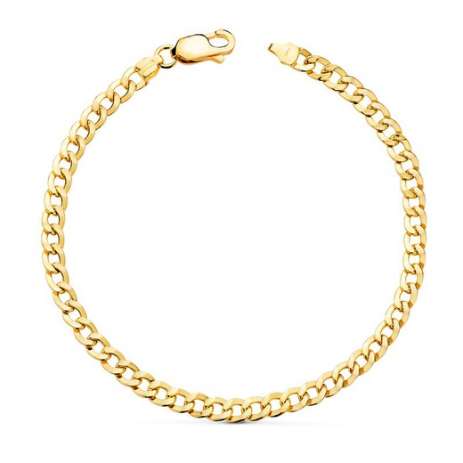 Pulseira plana oca em ouro 18kt 19 cm 20008119