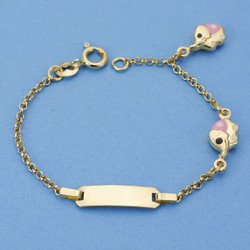 Bracelet Bébé Éléphants Esclaves Or 18kts 13cm 26001158