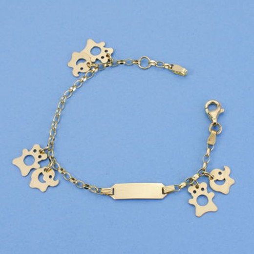 Baby Bracelet 18kts Gold Slave Figures 14cm 12000434