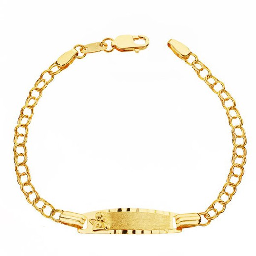 18kts Gold Baby Bracelet Hungarian Slave 14cm 9000033