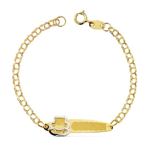 18kts Gold Baby Bracelet Hungarian Slave Bear 13,5cm 17000151