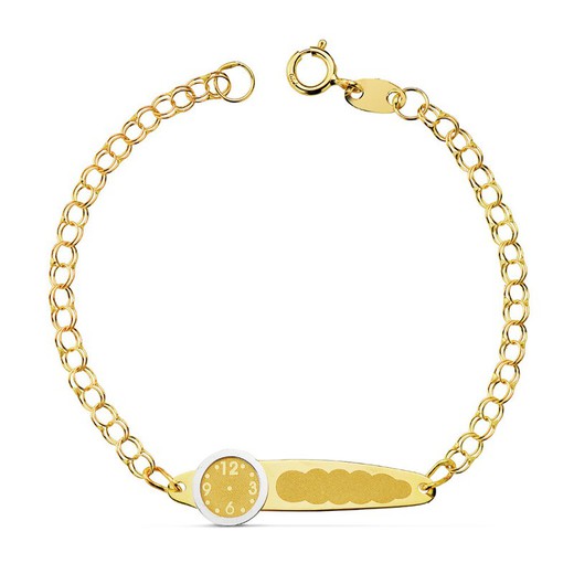 18kts Gold Baby Bracelet Hungarian Slave Watch 13,5cm 17000152