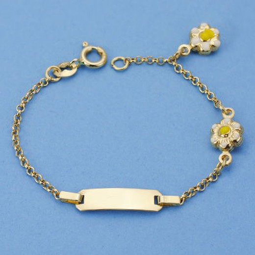 18kts Gold Baby Bracelet Daisy Slave 13cm 26001159