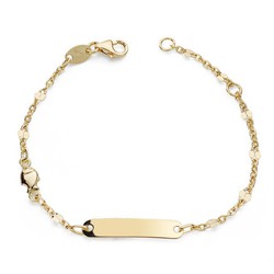 18kts Gold Baby Bracelet Fish Motif Slave 14cm 29000069