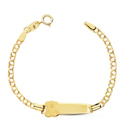 Pulsera Bebe Oro 18kts Esclava Oso 12,5cm 17000088