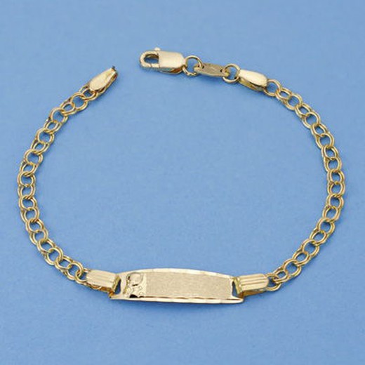 Baby Bracelet 18kts Gold Slave Bear 14cm 9000012