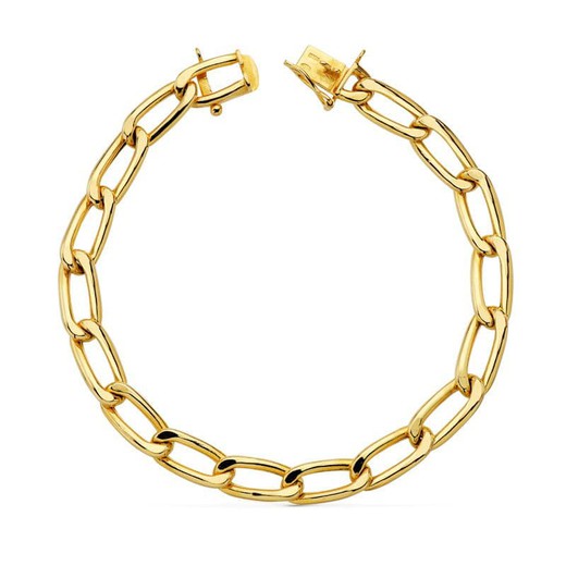 Pulseira Bilbao oca em ouro 18k 22 cm 20000299