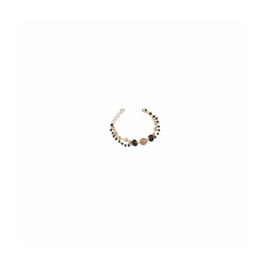 Pulsera Bronce 16+4cm Sovrani J9934 Agata Negra Baño Oro Latón