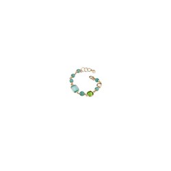 Pulsera Bronce 17+4cm Sovrani J7719 Estelle Dorado Piedras Verdes