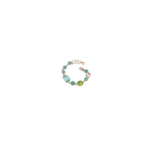 Pulsera Bronce 17+4cm Sovrani J7719 Estelle Dorado Piedras Verdes