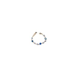 Pulsera Bronce 17+4cm Sovrani J7780 Veronique Dorado Piedras Azules