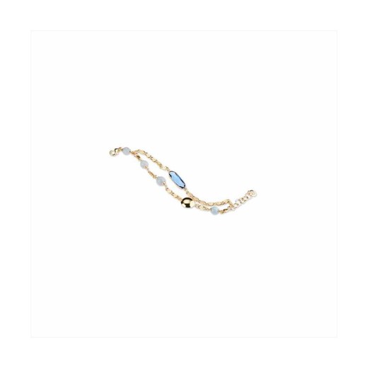 Pulsera Bronce 19+3cm Sovrani J8522 Fleur Dorado Cristal Azul