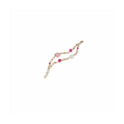 Pulsera Bronce 19+3cm Sovrani J8529 Dorado Ojo De Gato Rosa