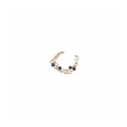 Pulsera Bronce 19+3cm Sovrani J8557 Mirabelle Dorado Piedra Azul