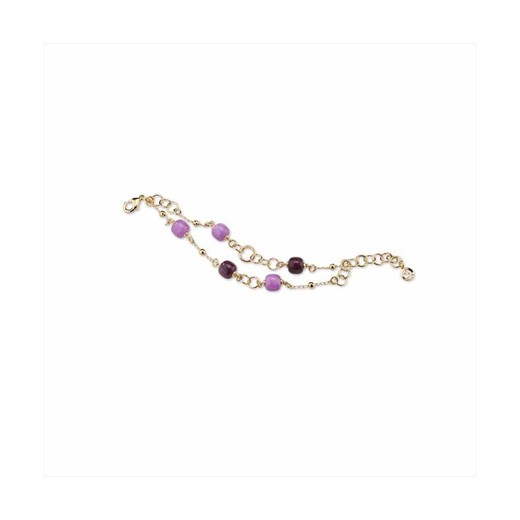 Pulsera Bronce 19+3cm Sovrani J9013 Dorado Lucille Piedras Moradas