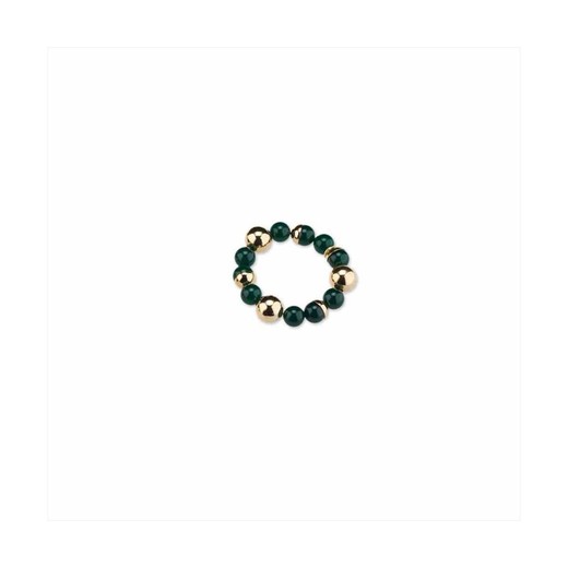 Pulsera Bronce 7cm Sovrani J8901 Dorado Agatas Verdes