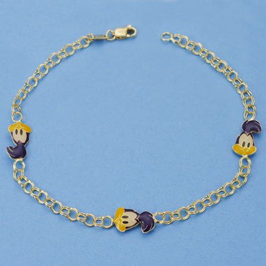 Pulsera de Oro 18kts de Comunión Correcaminos 18cm 11949-4