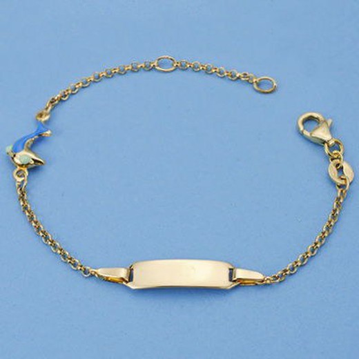 18kts Gold Bracelet for Communion Slave Delfin 16cm 07000671