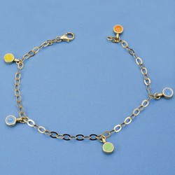 Bracelet en or 18kts de fétiches de communion 18cm 14000267