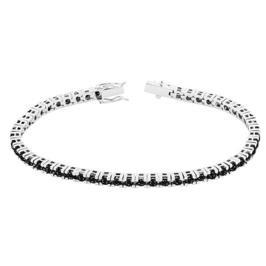 Bracelet diamant homme griffes en or blanc 18 carats 5,10 cts 1309178