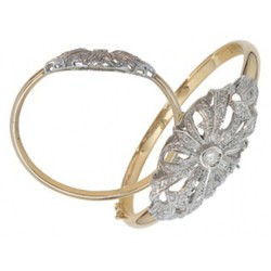 Pulsera Diamantes Oro Blanco 18kts Garras 0.42cts 1302806