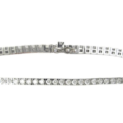 Pulsera Diamantes Oro Blanco 18kts Garras 0.76cts 9306860