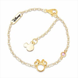 Bracciale Disney in oro 18kt 18K0007B Minnie zaffiro rosa