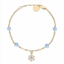 Bracciale Disney in oro 9kt 9K0017B Frozen zirconi blu