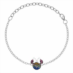 Pulsera Disney Plata AG0002B Minnie Circonitas Multicolor