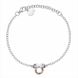 Pulsera Disney Plata AG0009B Minnie Circonitas Multicolor