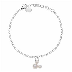 Pulsera Disney Plata AG0015B Mickey Perlas