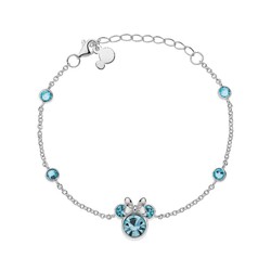 Bracelet Argent Disney AG0031B Minnie Pierres Bleues