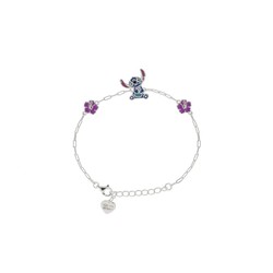 Disney Bracelet Argent AG0080B Stitch Fleurs