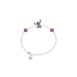 Disney sølvarmbånd AG0080B Stitch Blomster