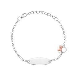 Pulsera Disney Plata Bicolor Rosa AG0006B1 Minnie