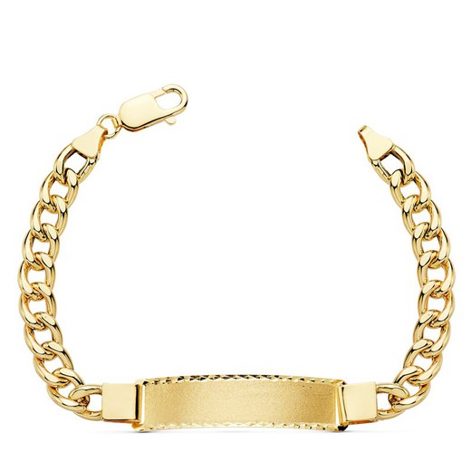 Hohles, gebogenes Sklavenarmband aus 18-karätigem Gold, 21,5 cm, 27000251